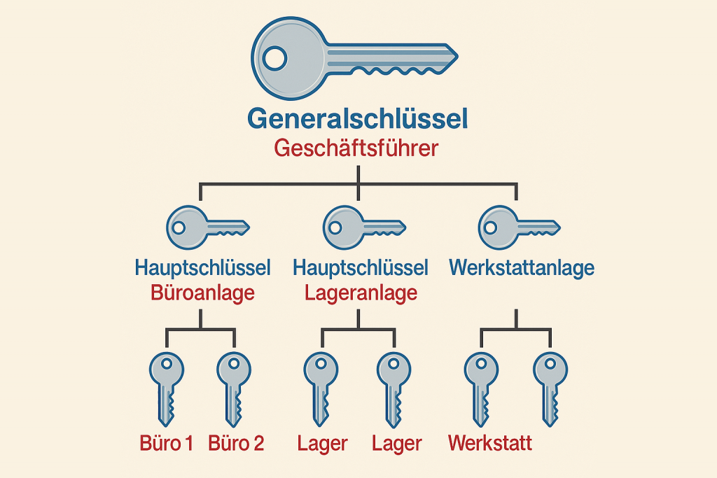 Schließanlagen Stuttgart – Generalhauptschlüsselanlage mit mehrstufiger Zutrittsstruktur.